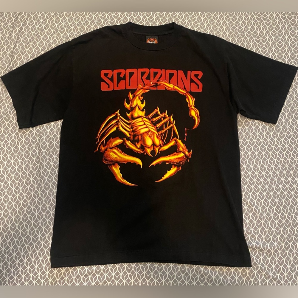 Vintage single stitch Y2K Scorpions Metal Heaven, Japanese band t shirt, Size XL